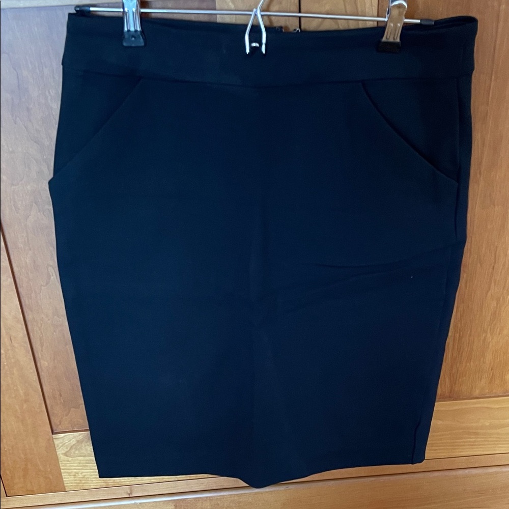 J. Crew Black Pencil Skirt with Front Pockets